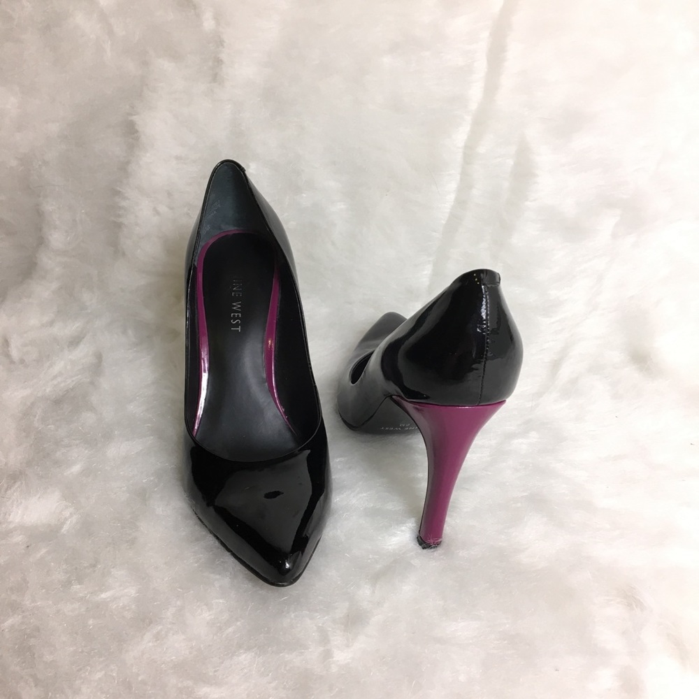 Nine West Pointy Toe Shiny Leather Pumps